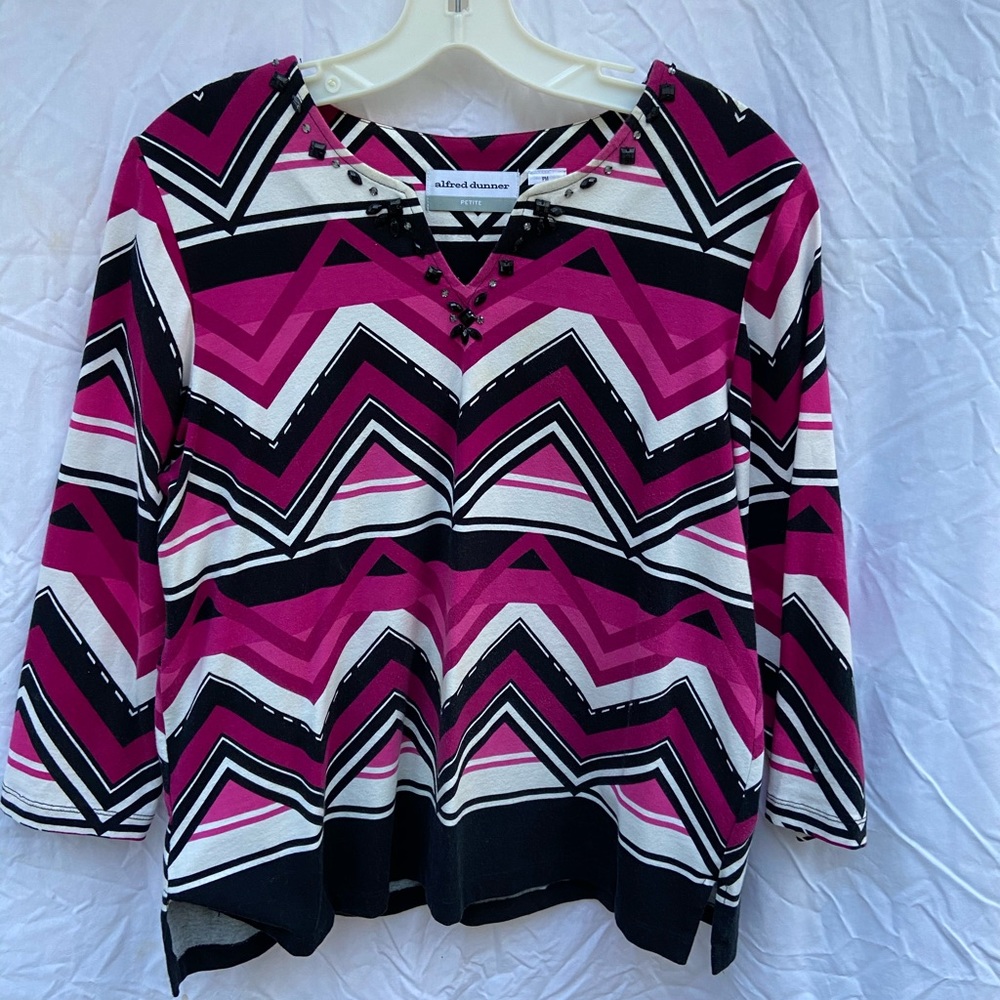 NWOT Alfred Dunner Beaded Top PM